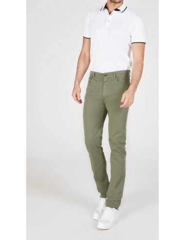 Pantalone in cotone 5 tasche Jeans Verde Oliva Mod Treviglio