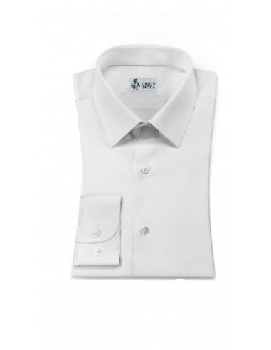 Camicia in cotone Bianco collo classico manica lunga