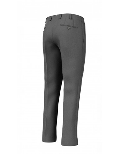 Pantalone con pinces in lana tela grigio scuro