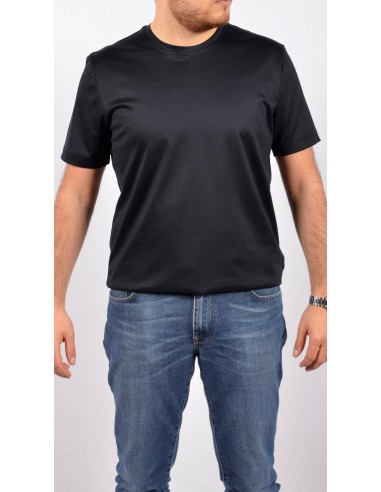 T- shirt maglietta filo di scozia nero -